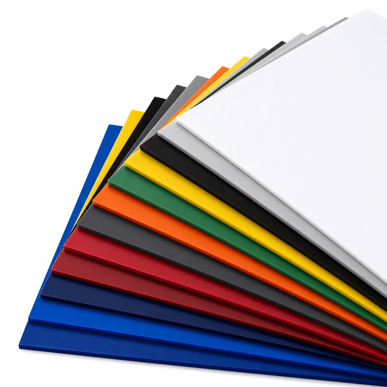 Waaier van signmaterialen in verschillende kleuren
